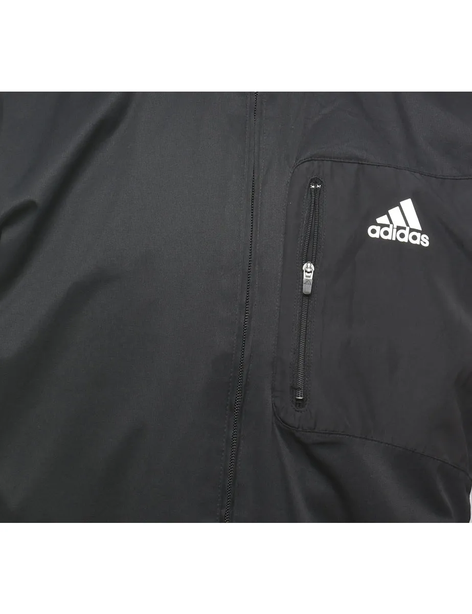 Adidas Black & White Classic Nylon Jacket - S