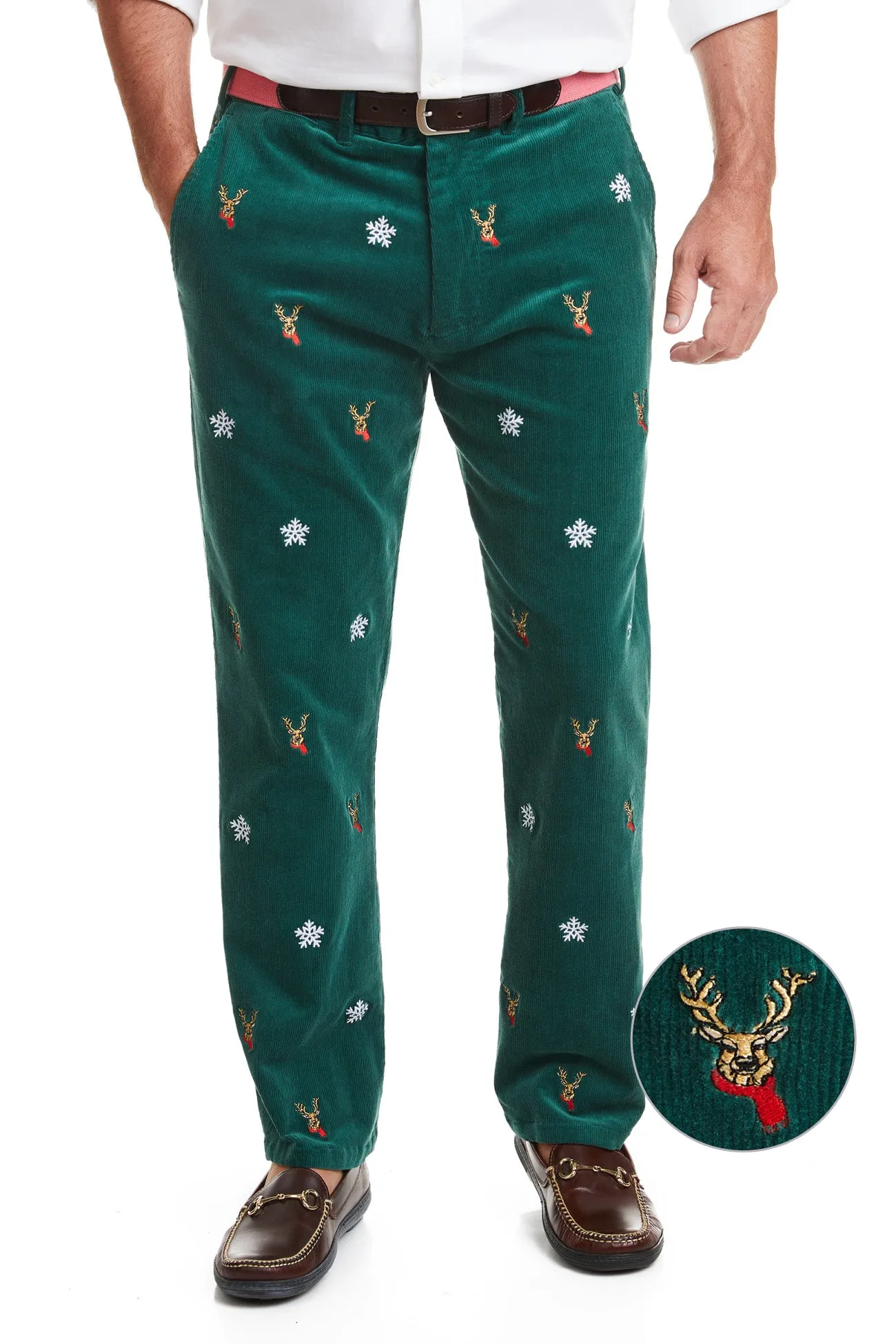 Beachcomber Corduroy Pant Hunter with Dasher & Snowflake