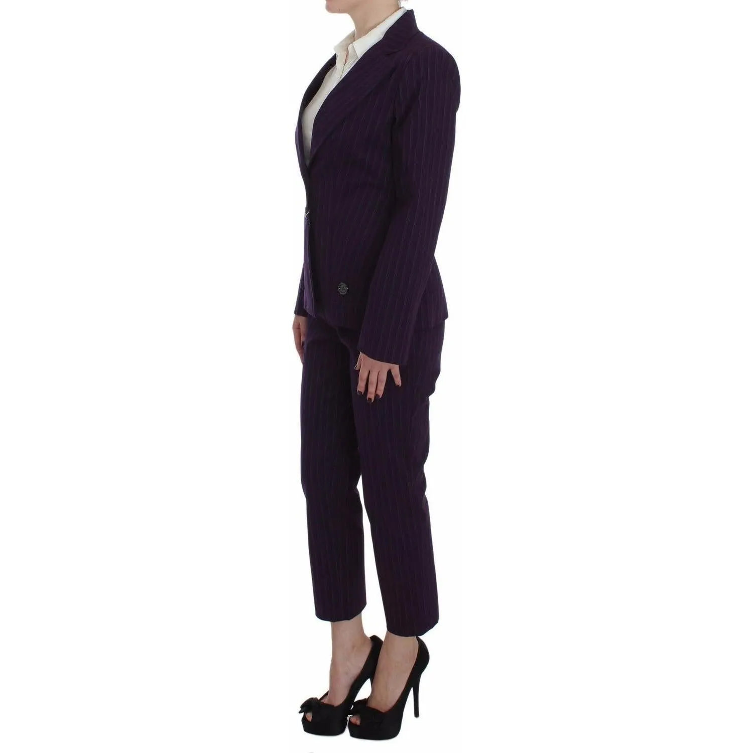 BENCIVENGA Elegant Striped Pant & Blazer Suit