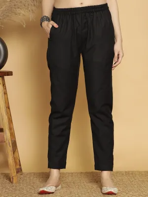 Black Acrylic Pants