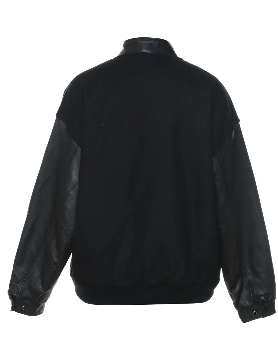 Black Classic Varsity Jacket - L