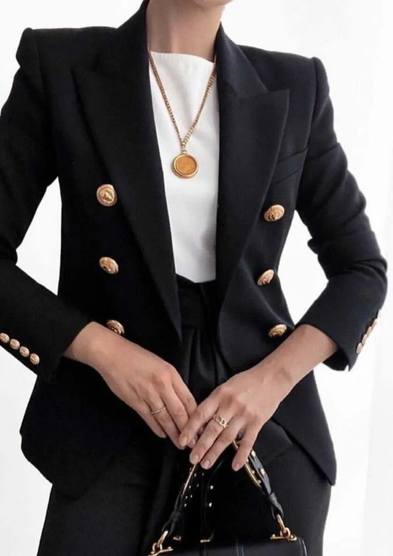 Black Double Breasted Blazer