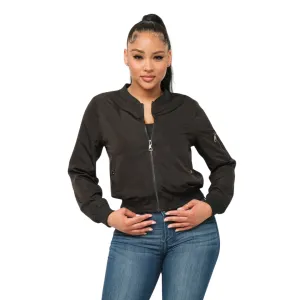 Black Jess Bomber Jacket