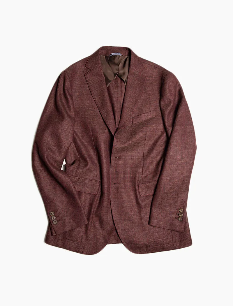 Burgundy Saxony Wool Blazer