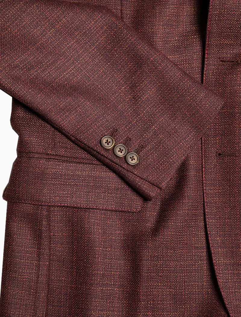 Burgundy Saxony Wool Blazer