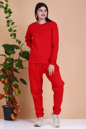 Crimson Cozy Track Suit