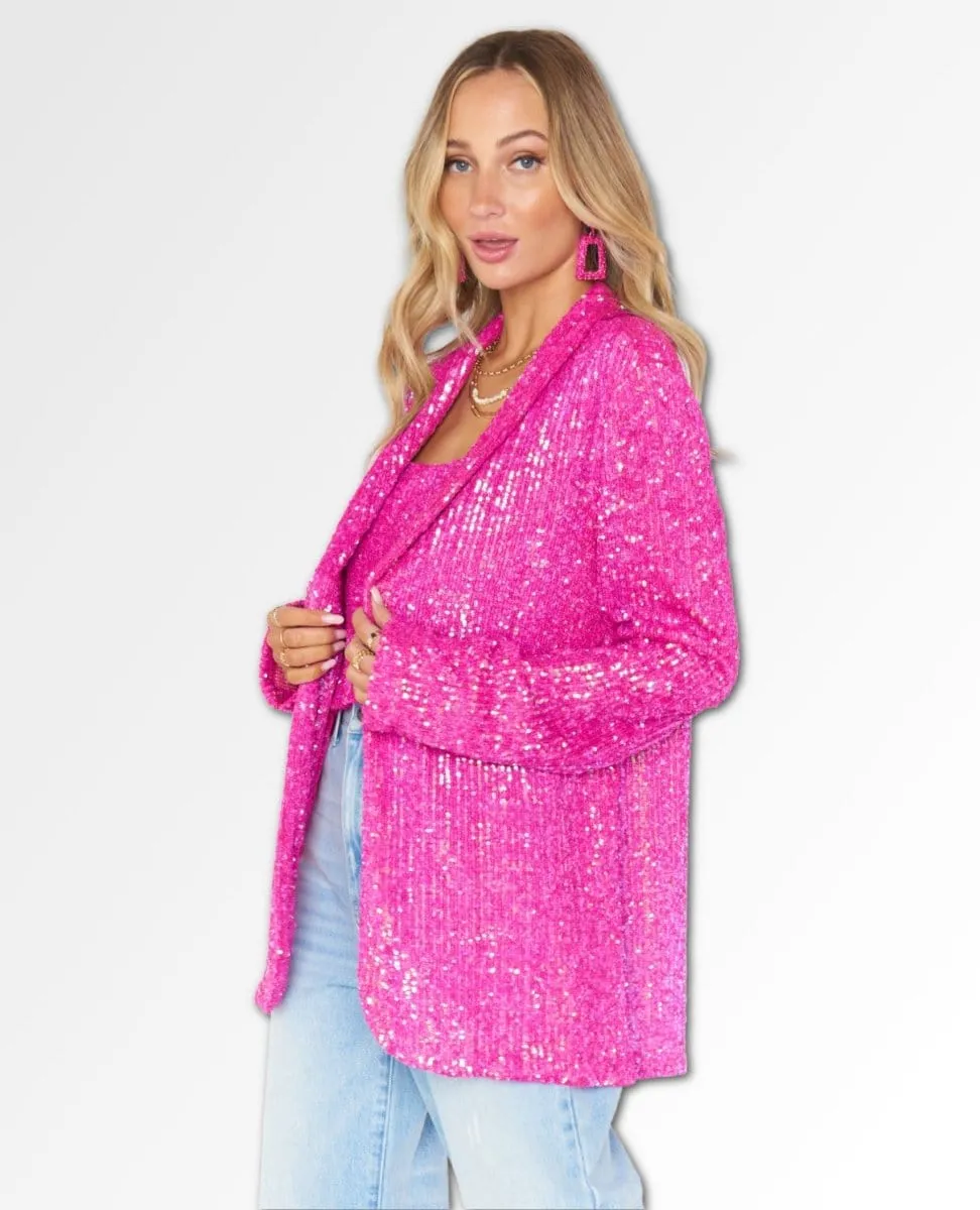 Dance Pink Sequin Blazer