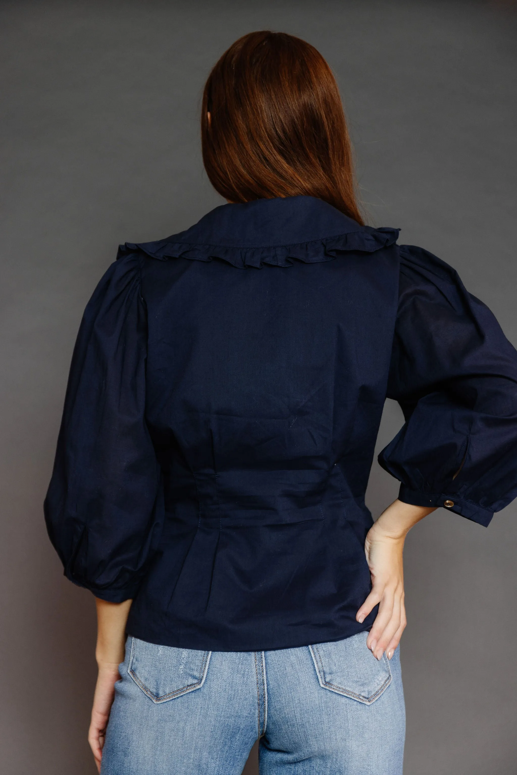 Endowlyn Blouse in Navy