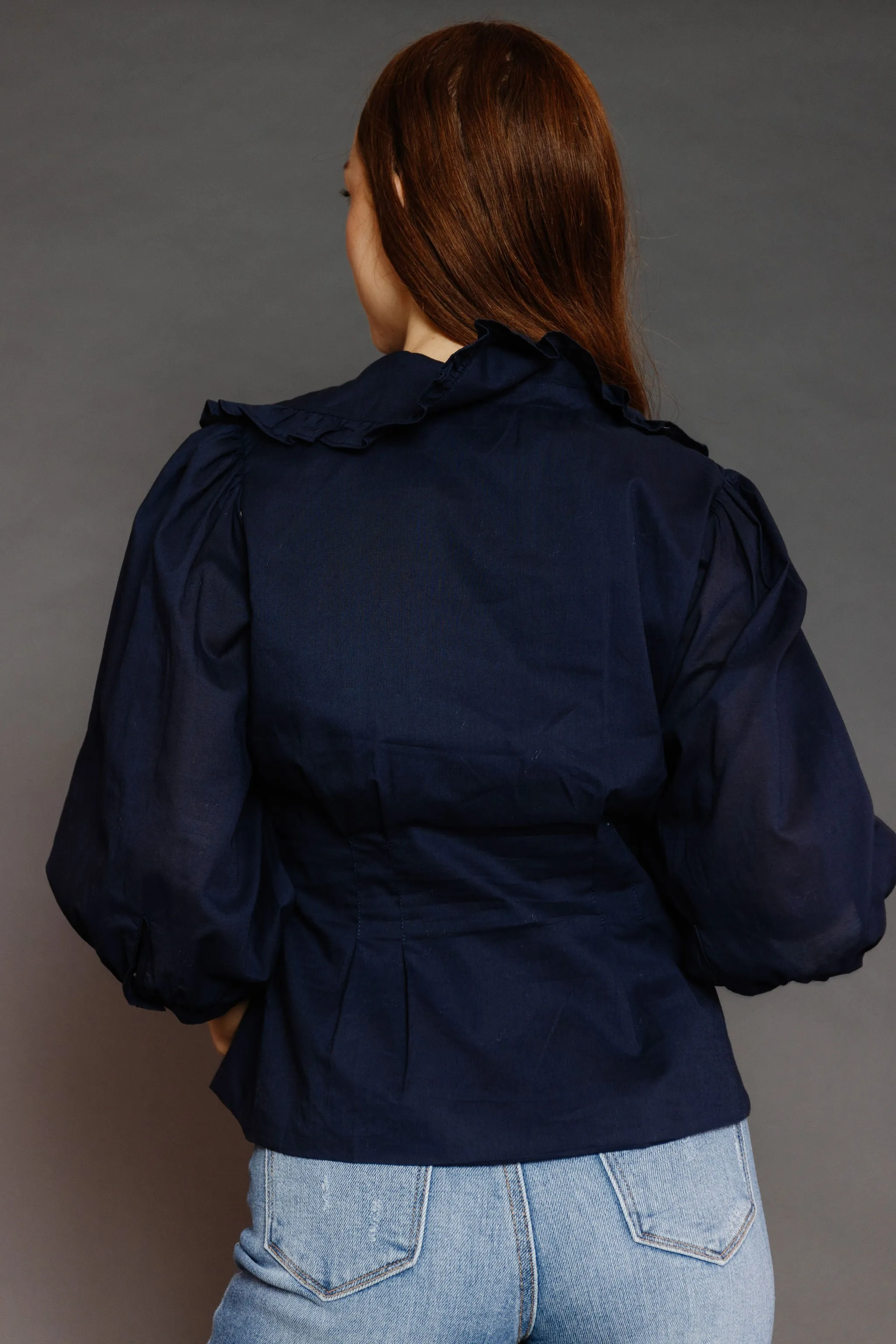 Endowlyn Blouse in Navy