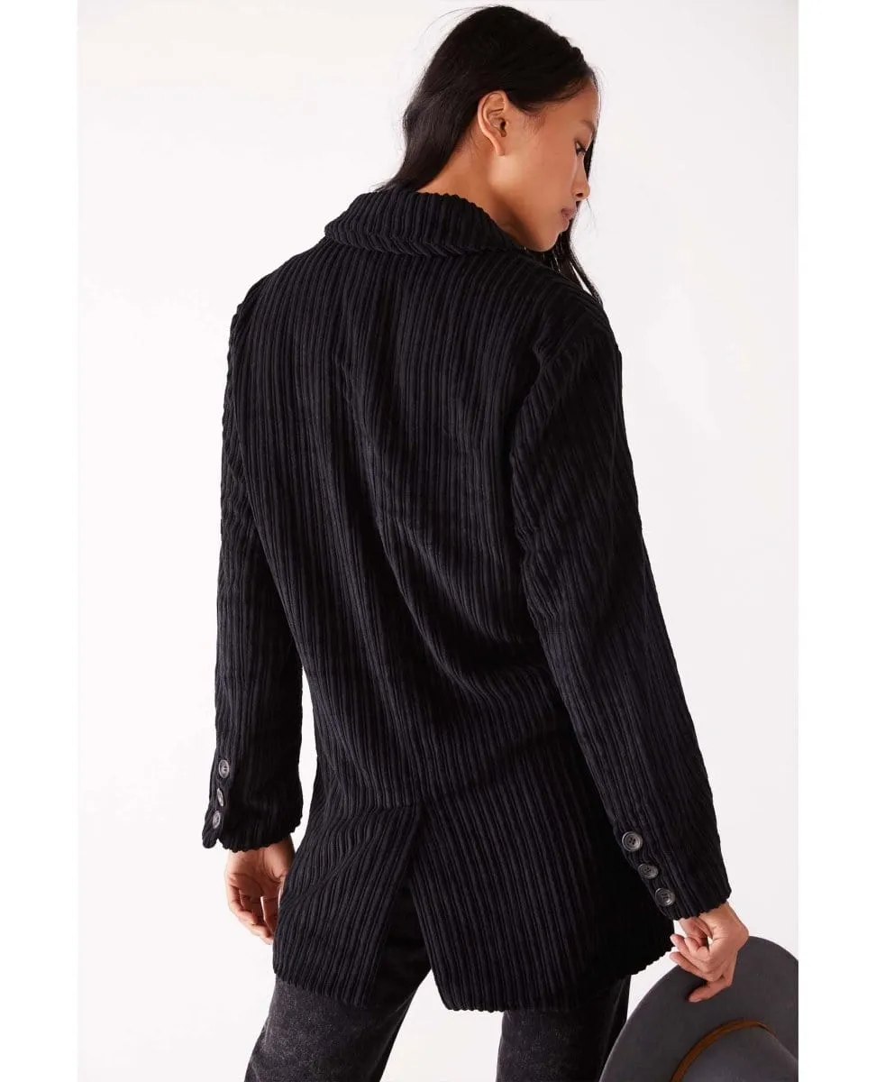 Everly Cord Blazer Black