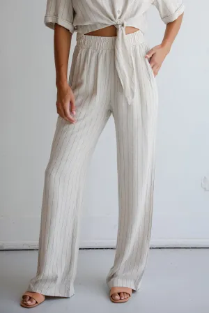 FINAL SALE - Moment Maker Striped Linen Pants