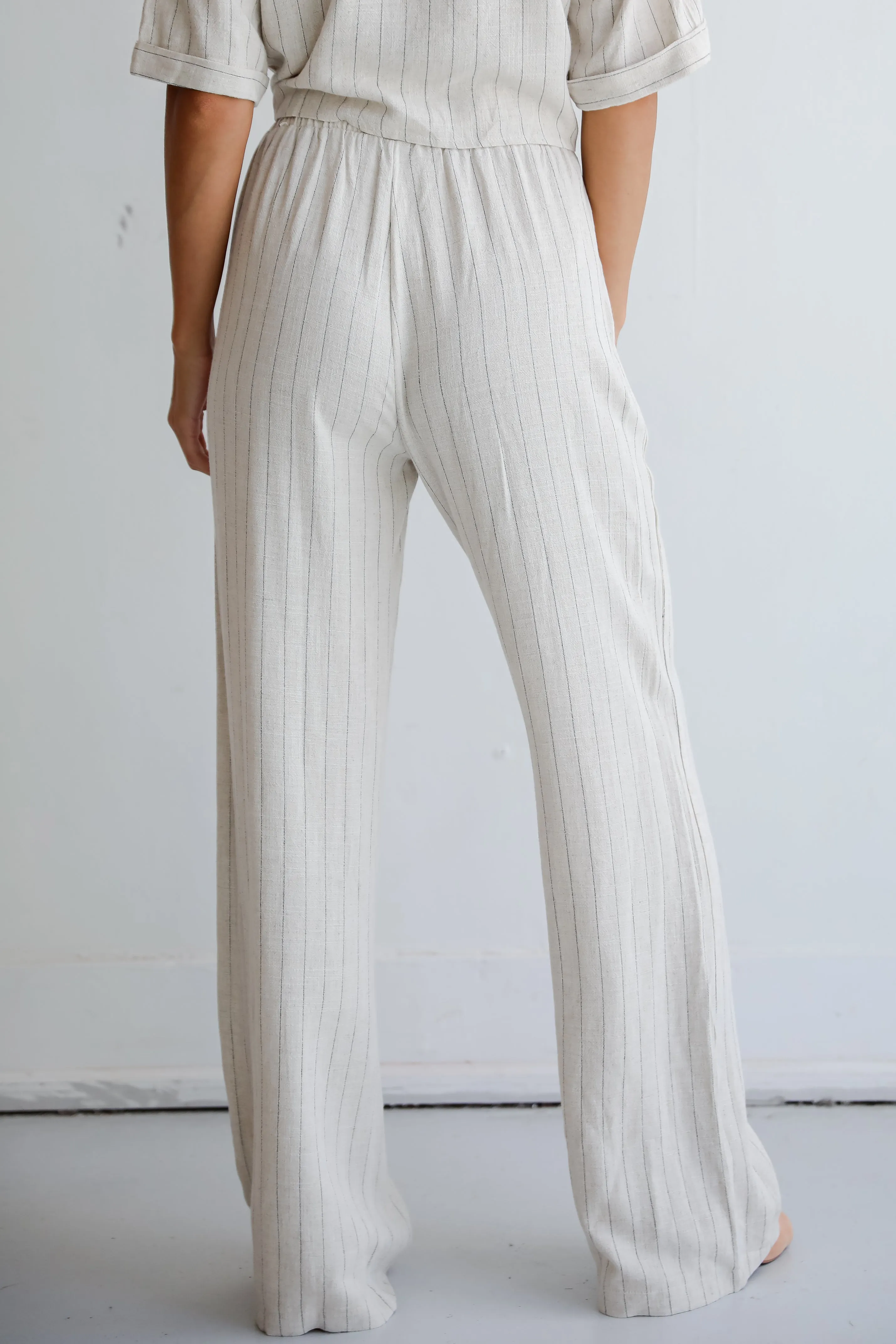 FINAL SALE - Moment Maker Striped Linen Pants