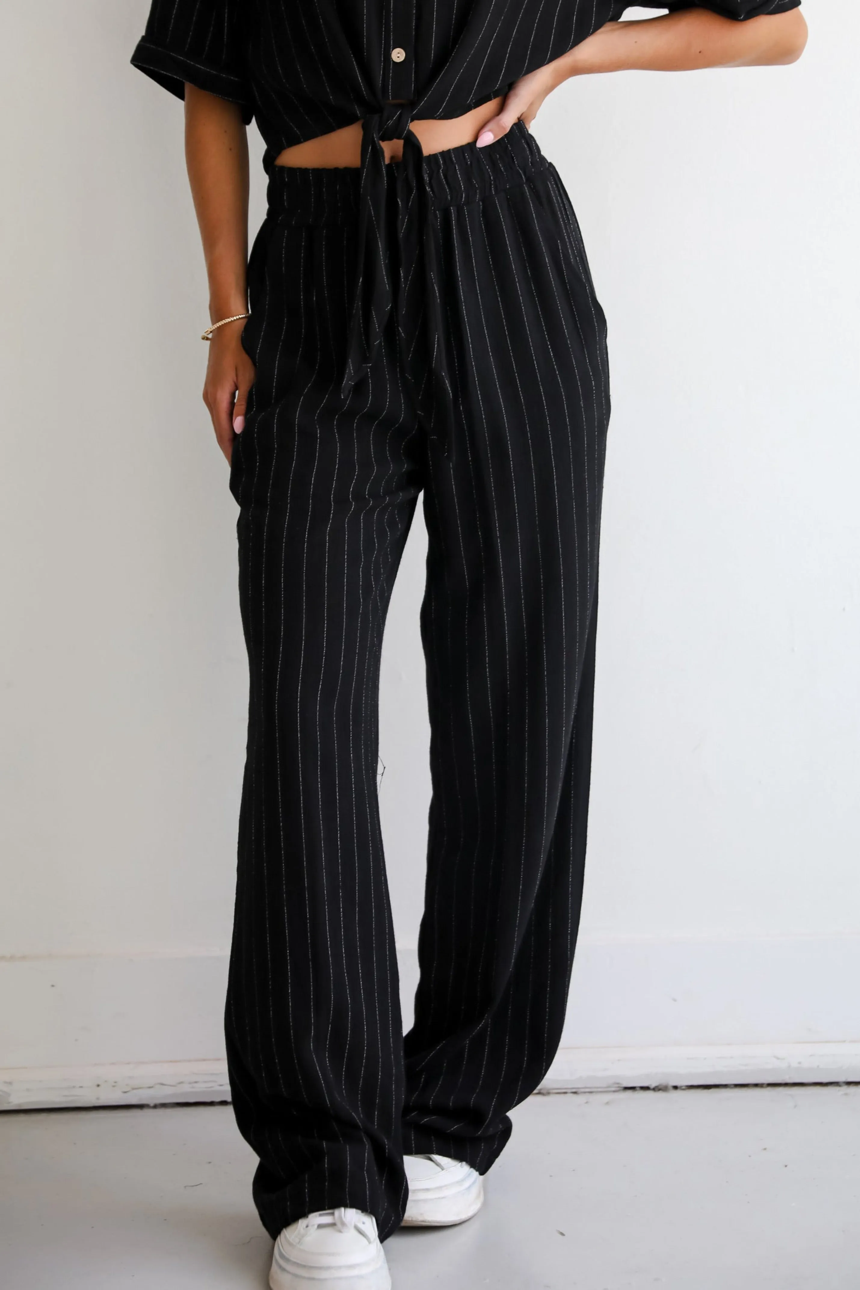 FINAL SALE - Moment Maker Striped Linen Pants