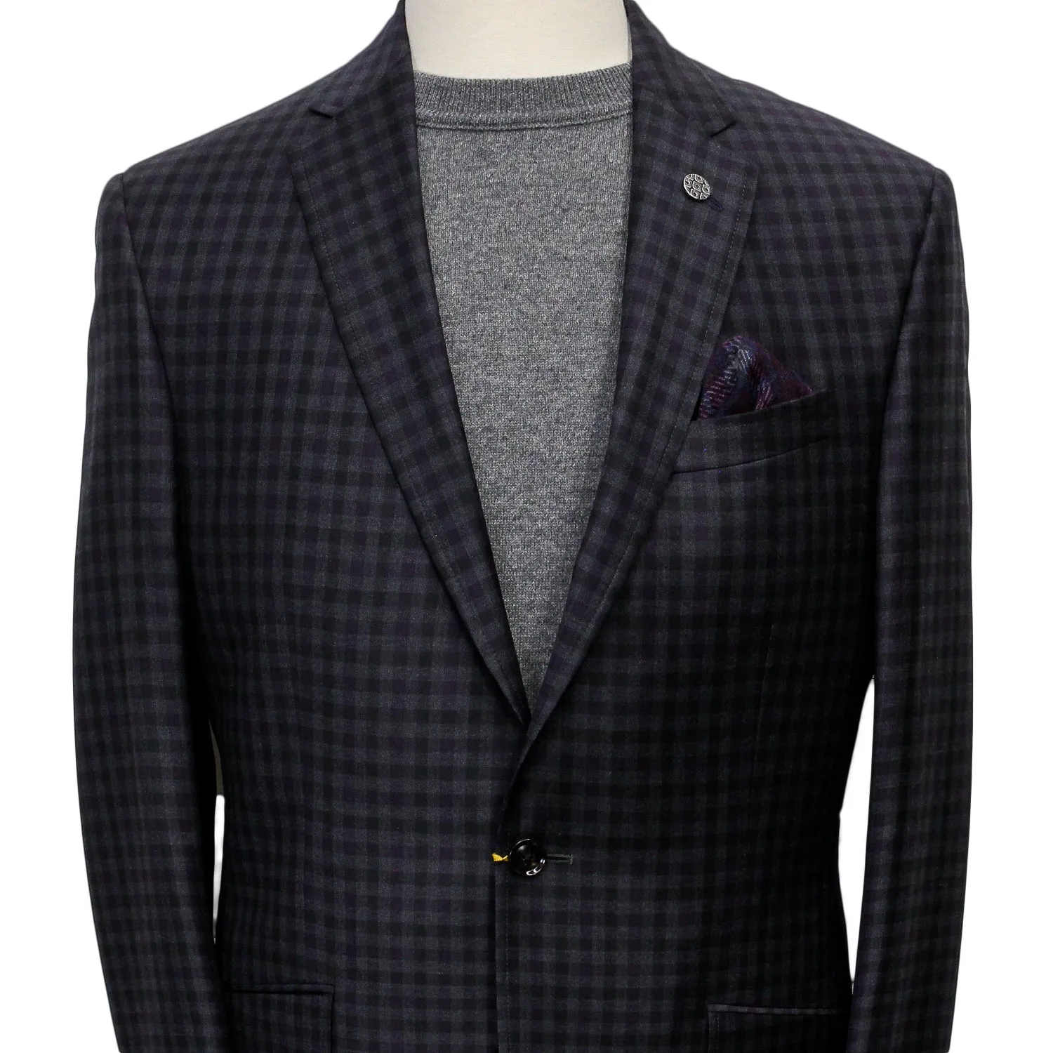 Gray Check Sport Coat Jones Modern Fit - Ted Baker