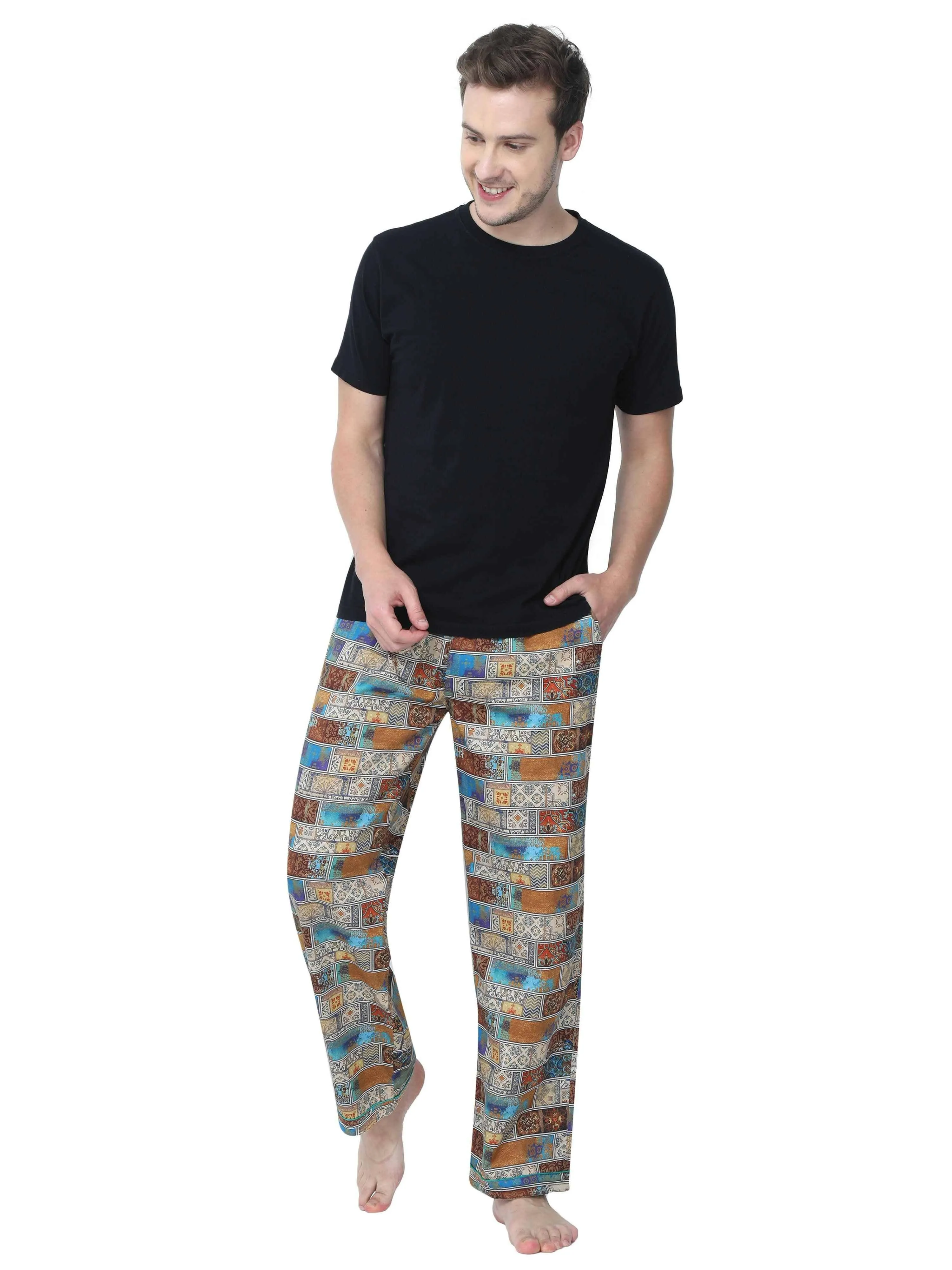 GUNIAA MEN'S KING  PRINTED FULL PANT