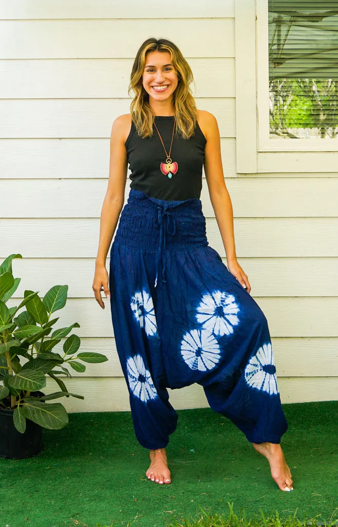 H2817- Hand Dyed Low Cut Hippie Festival Harem Pants