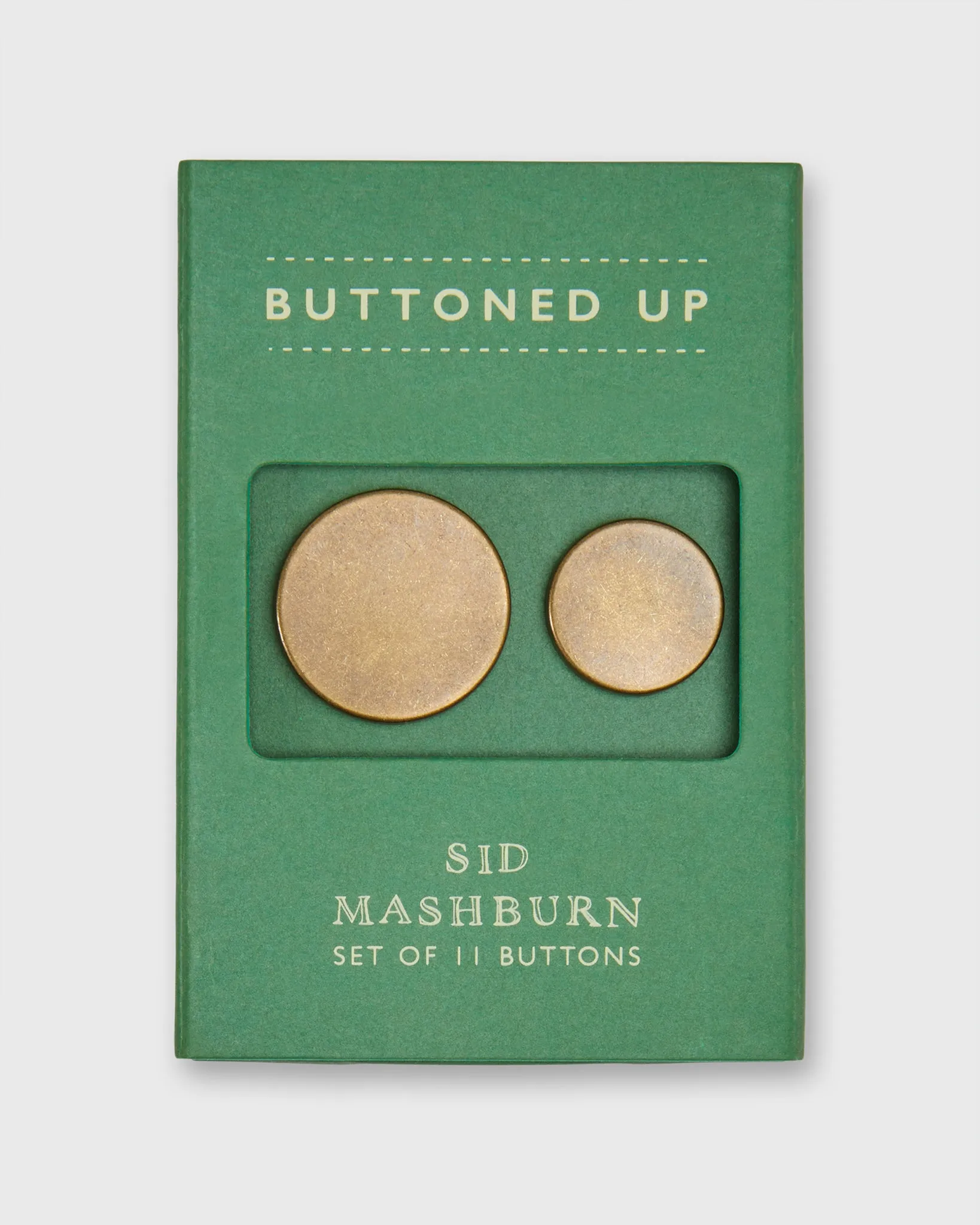 Jacket Button Set in Flat Brass