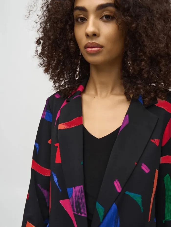 Joseph Ribkoff Silky Knit Abstract Print Blazer 244231 Col 178