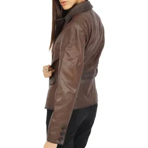 Josie Classic Brown Leather Jacket