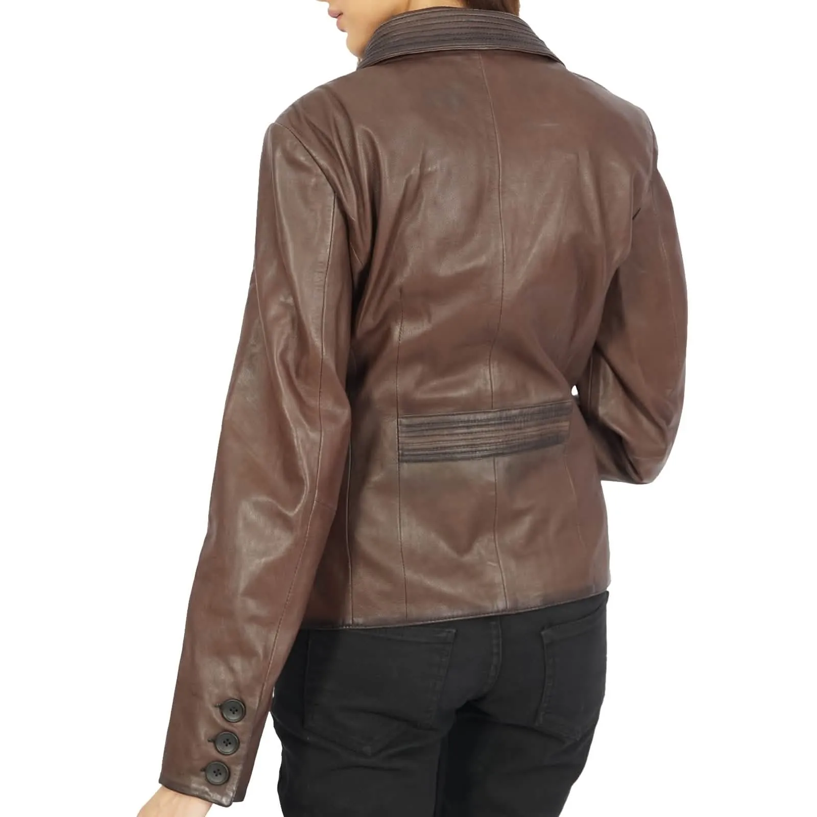 Josie Classic Brown Leather Jacket