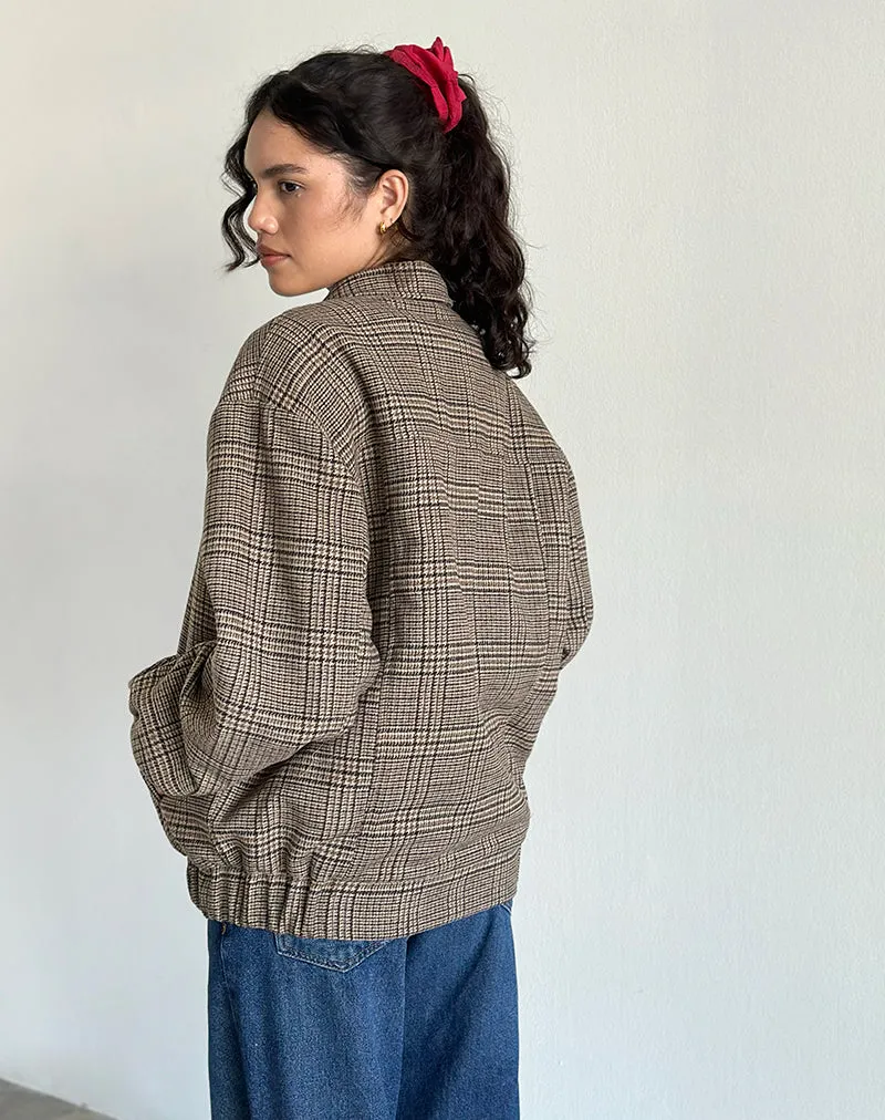 Kassira Jacket in Tonal Brown Check