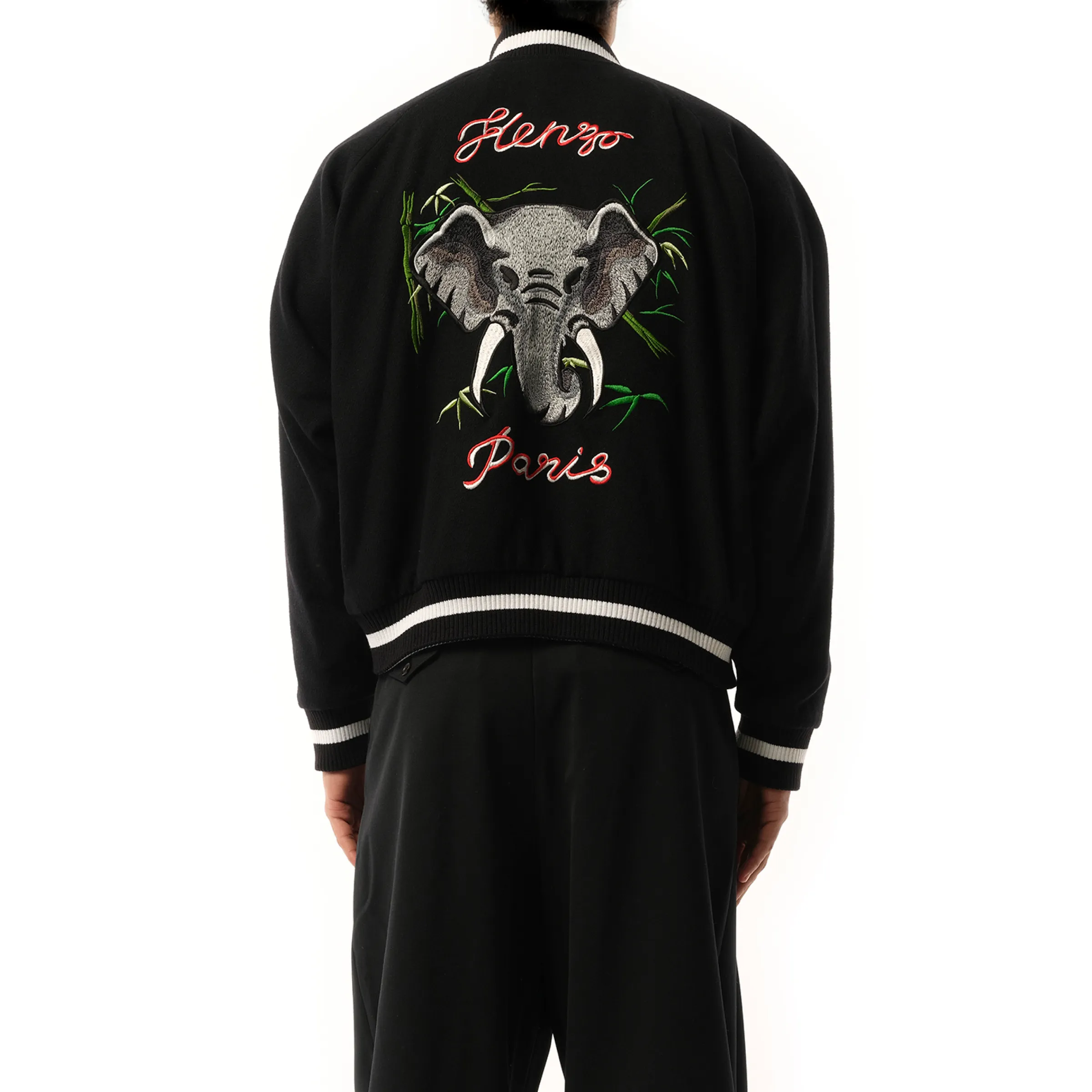 Kenzo Elephant Reversible Souvenir Jacket in Black