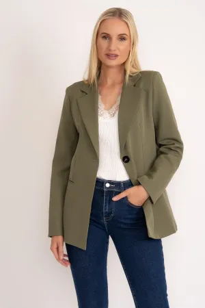 Khaki Fitted Blazer