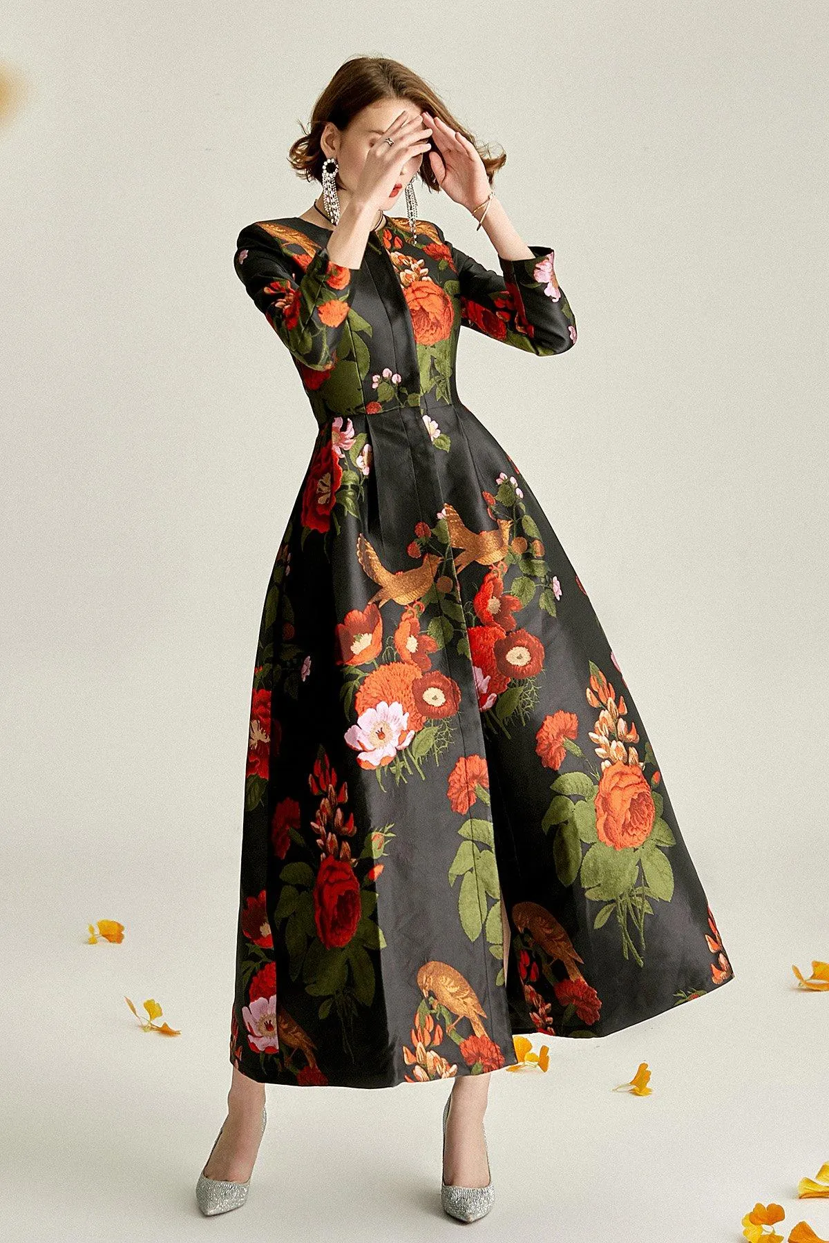 Limited Edition Luxury  Jacquard Print Windbreaker Coat jacket dress - Nightingale & Rose