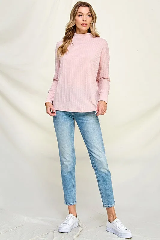 Long Sleeve Knit Rib Top