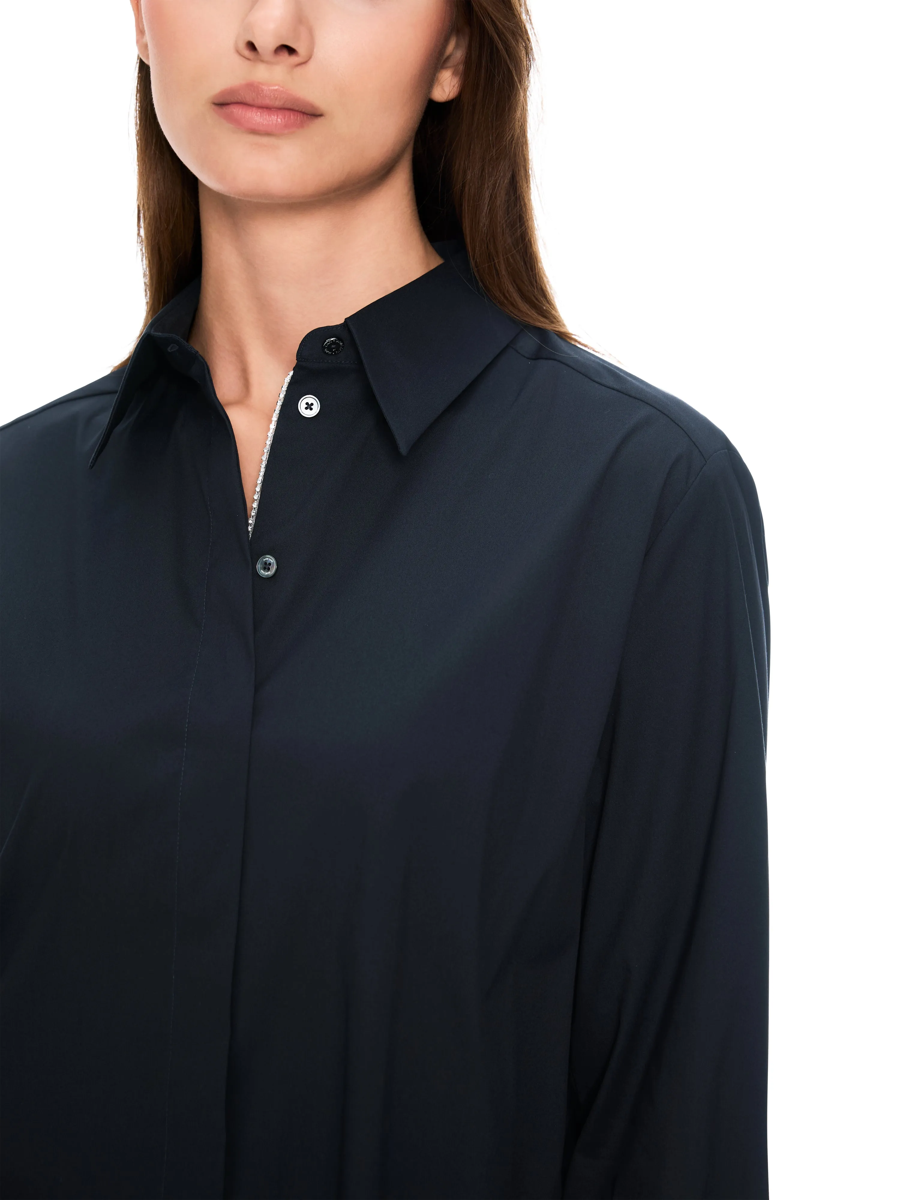 MARC CAIN Midnight Blue Silky Blouse