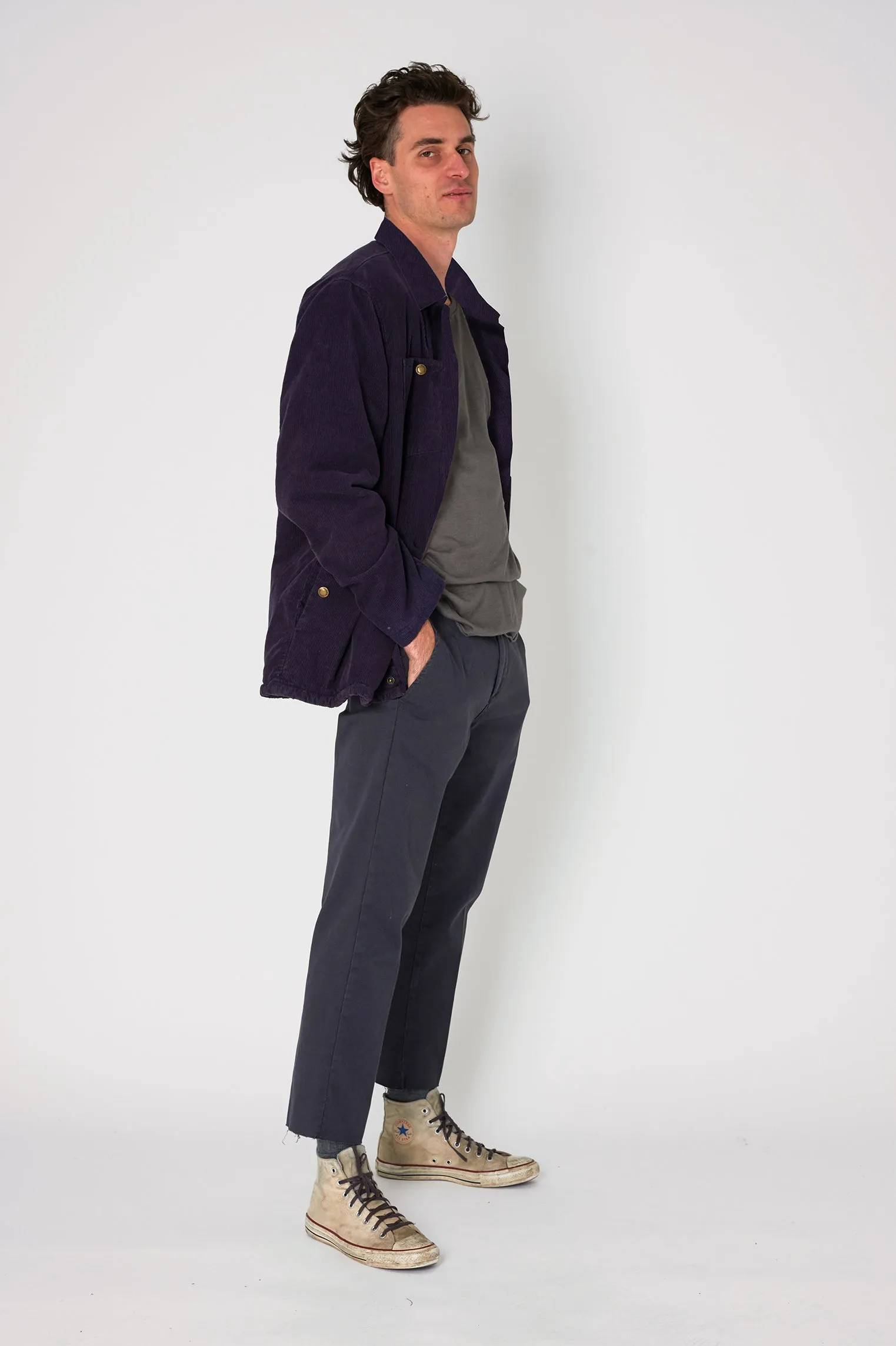 Men At Work Cord Jacket - Navy