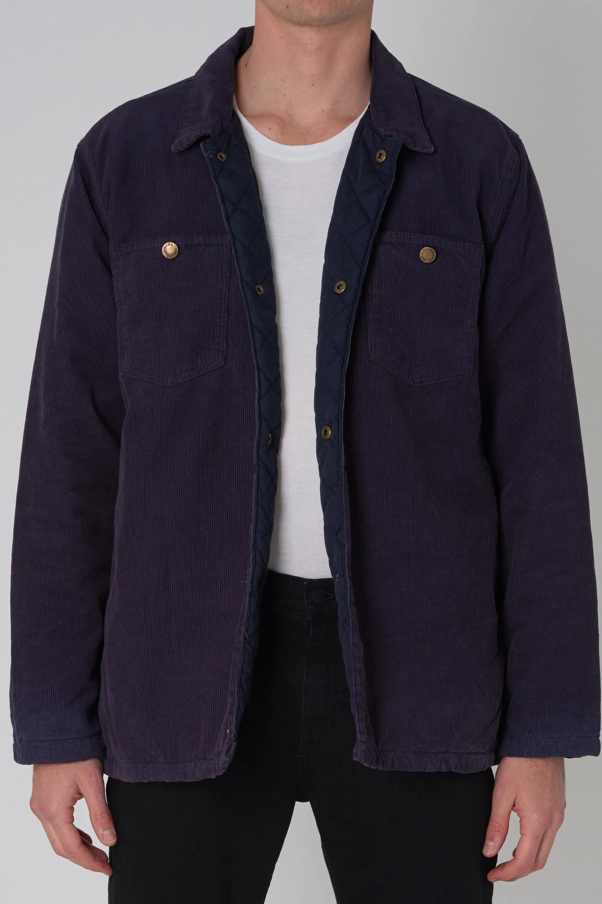 Men At Work Cord Jacket - Navy