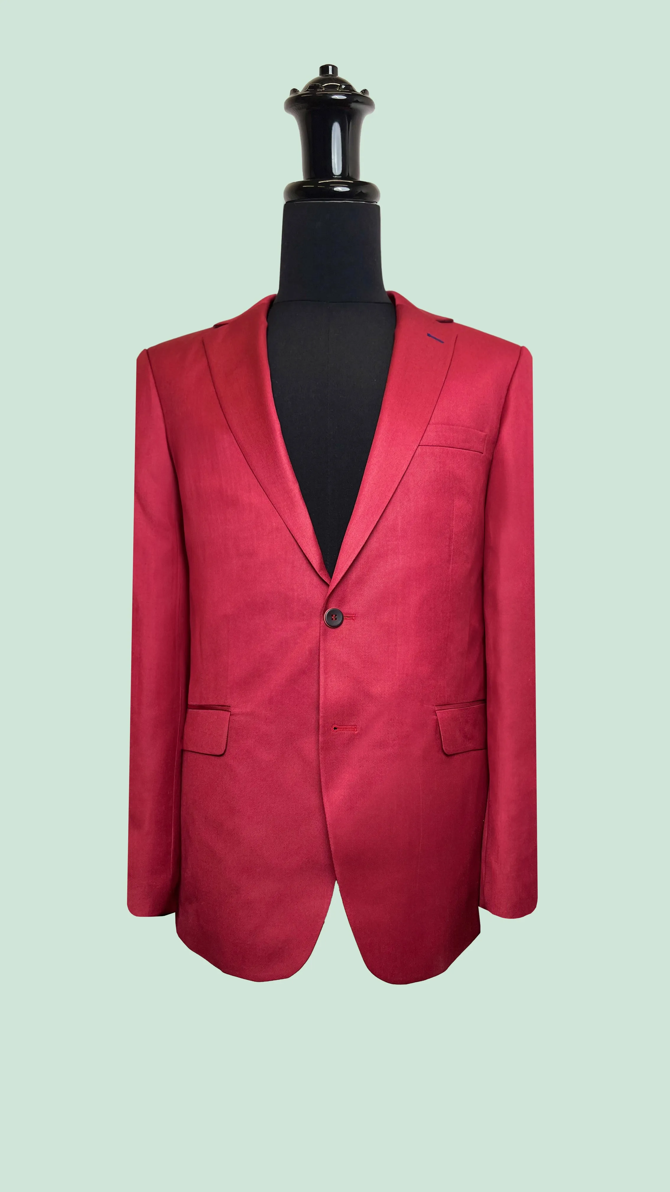 Men's Vibrant Red Blazer by Vercini