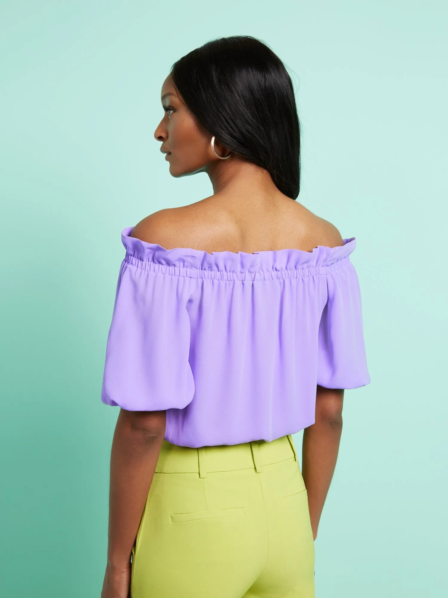 Off-The-Shoulder Blouse - 7th Avenue