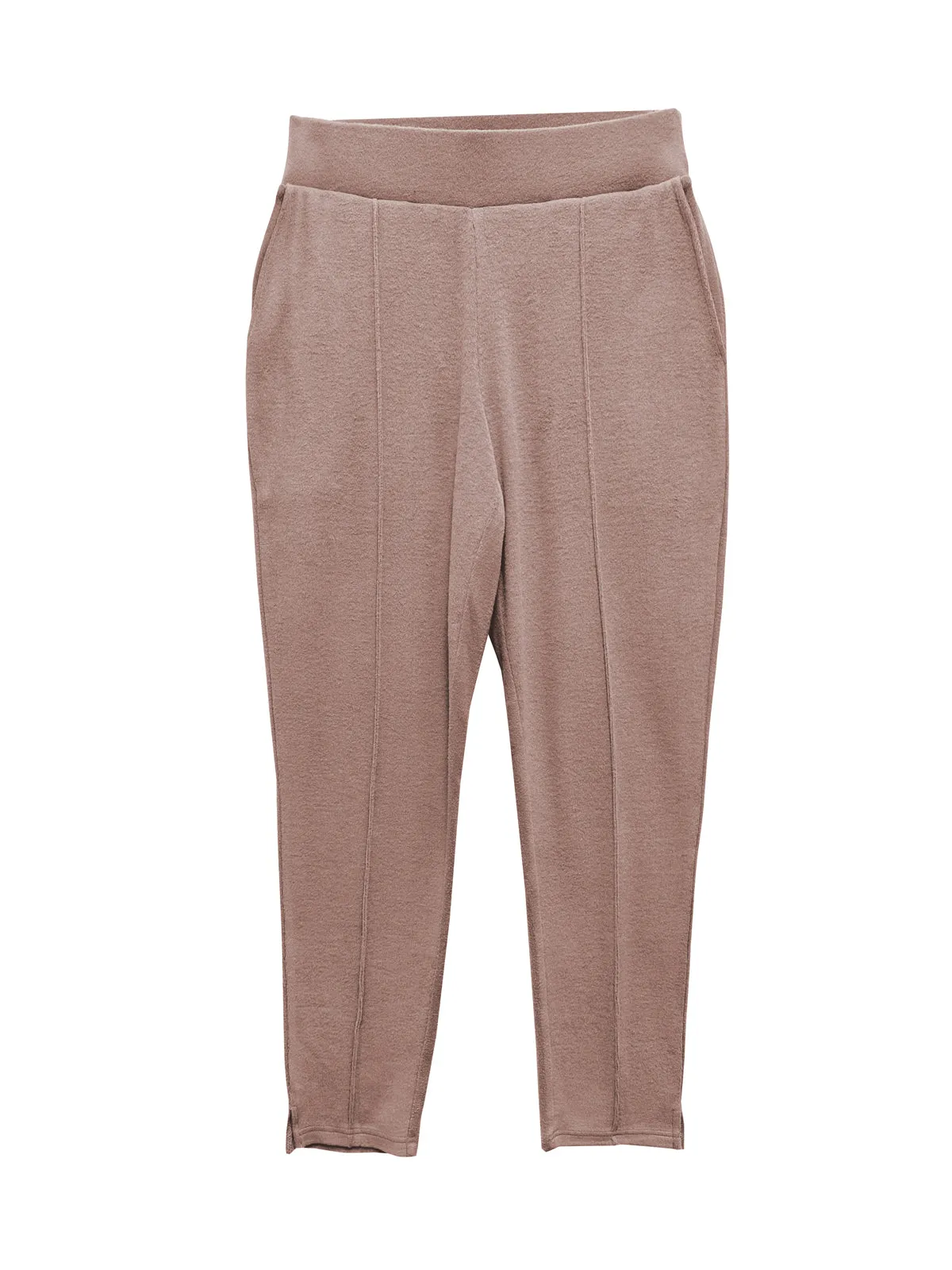 Plus Size Comfort Luxe Collection Cozy Knit Pleated Pants