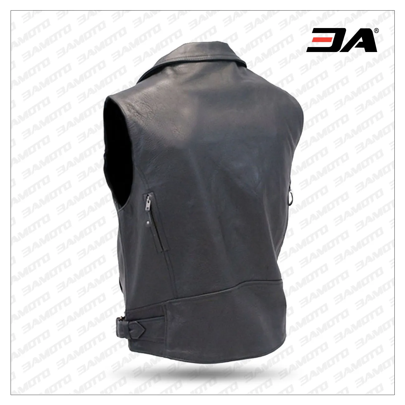 Premium Vented Sleeveless Leather Motorcycle Vest