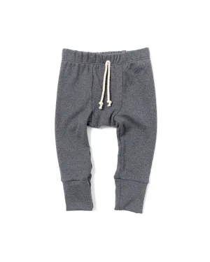 rib knit pant CO - iron gray