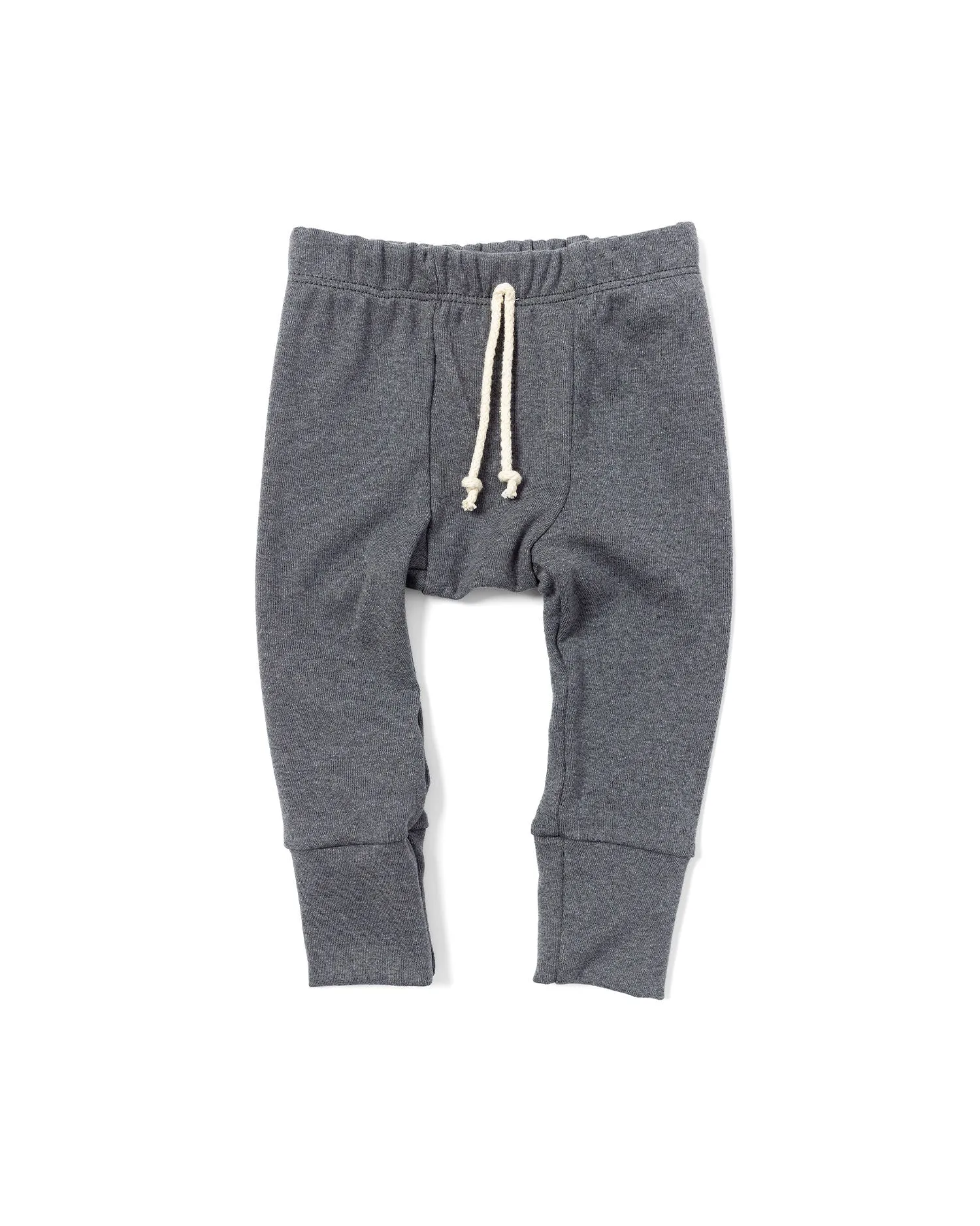 rib knit pant CO - iron gray