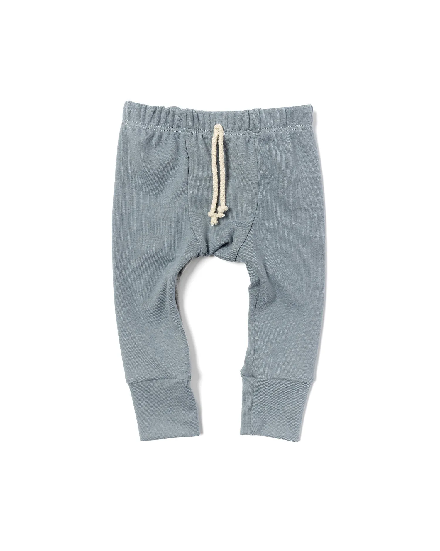 rib knit pant CO - stone blue