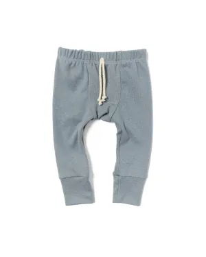 rib knit pant CO - stone blue