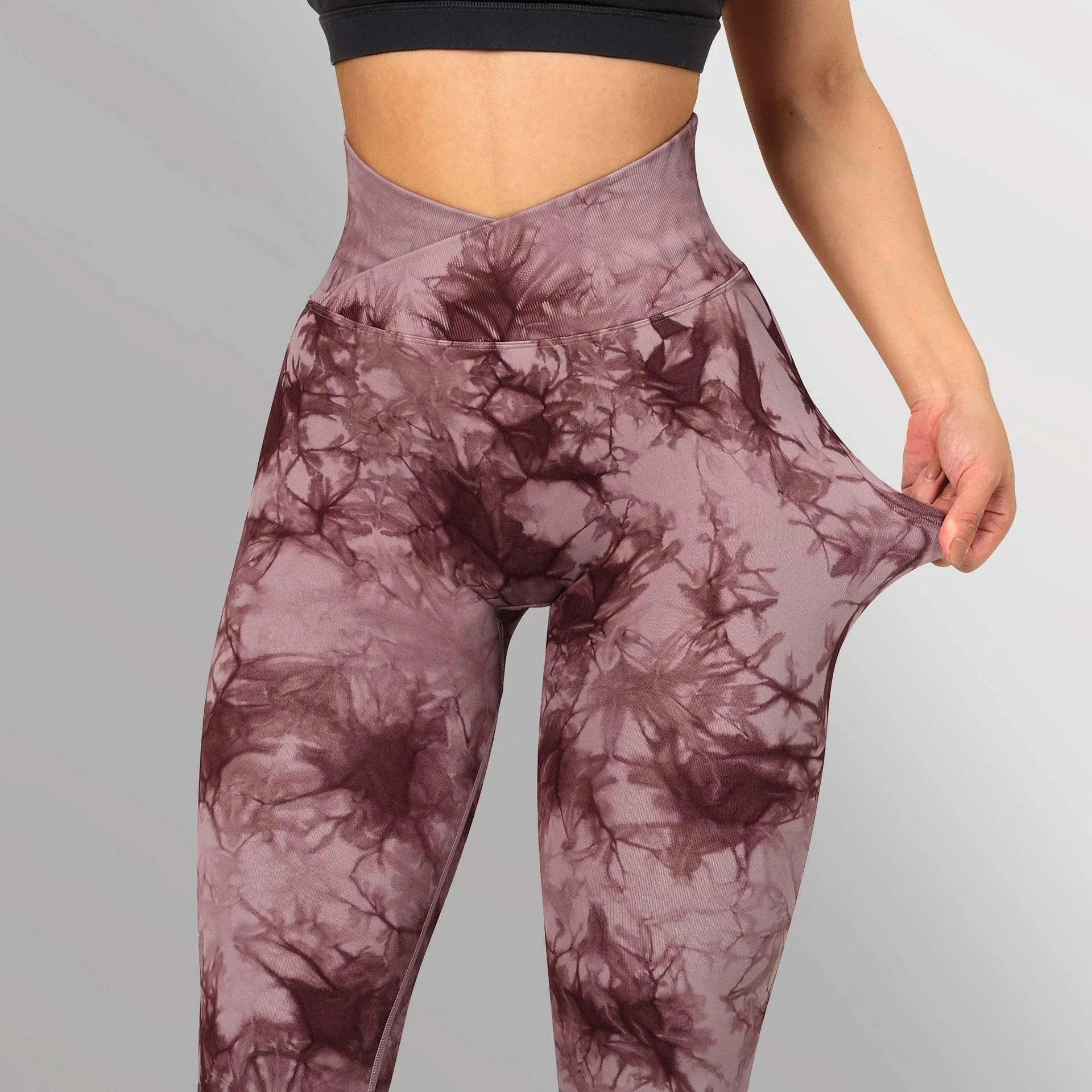 Seamless Tie Dye Leggings Women Yoga Pants Sport Fitness Running Gym Leggings