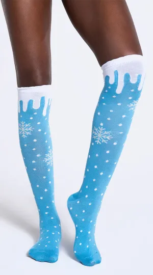 Sexy Snowflake Knee High Socks