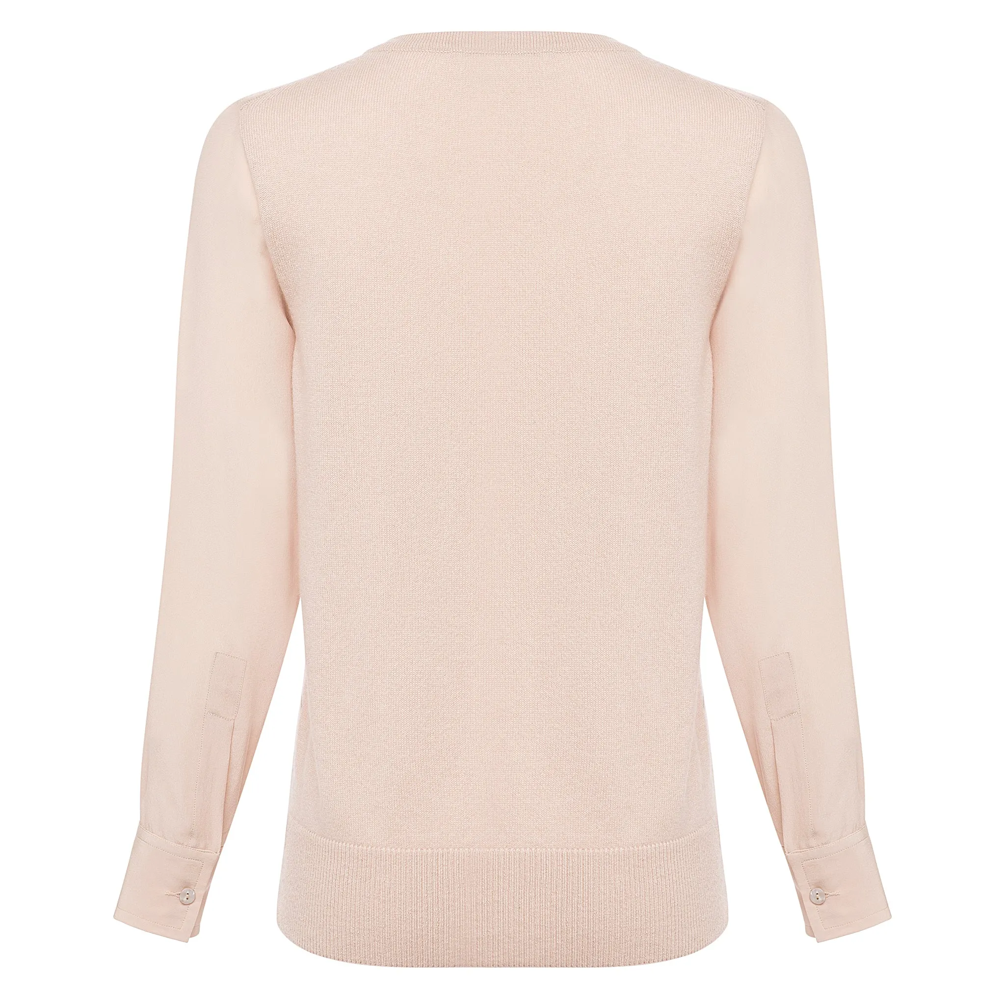 Silk Sleeve Cashmere Sweater