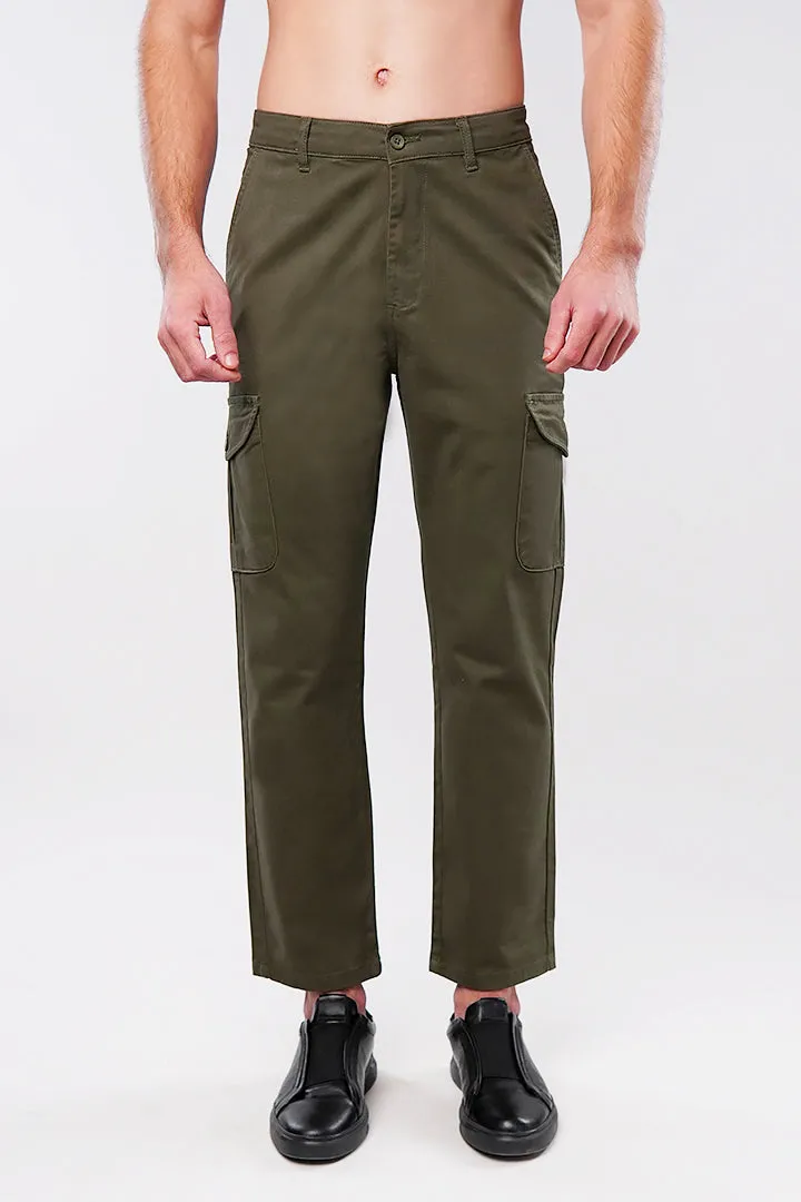 Straight Cargo Pants - Army Green