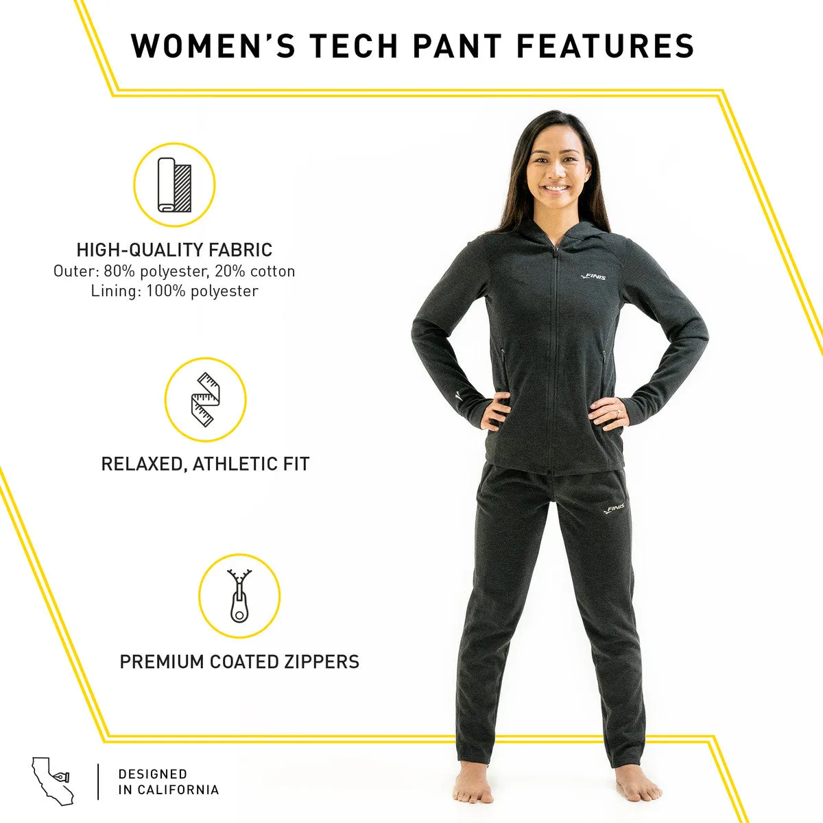 Tech Pant Womens | Jogger-Style Pants (Navy)