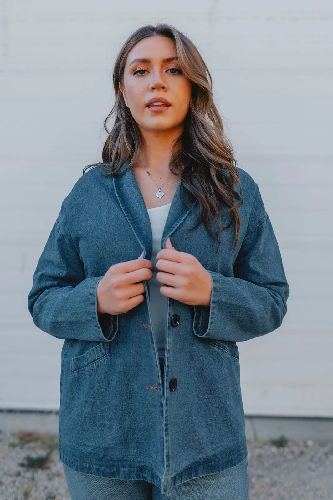 The Lainey Denim Blazer