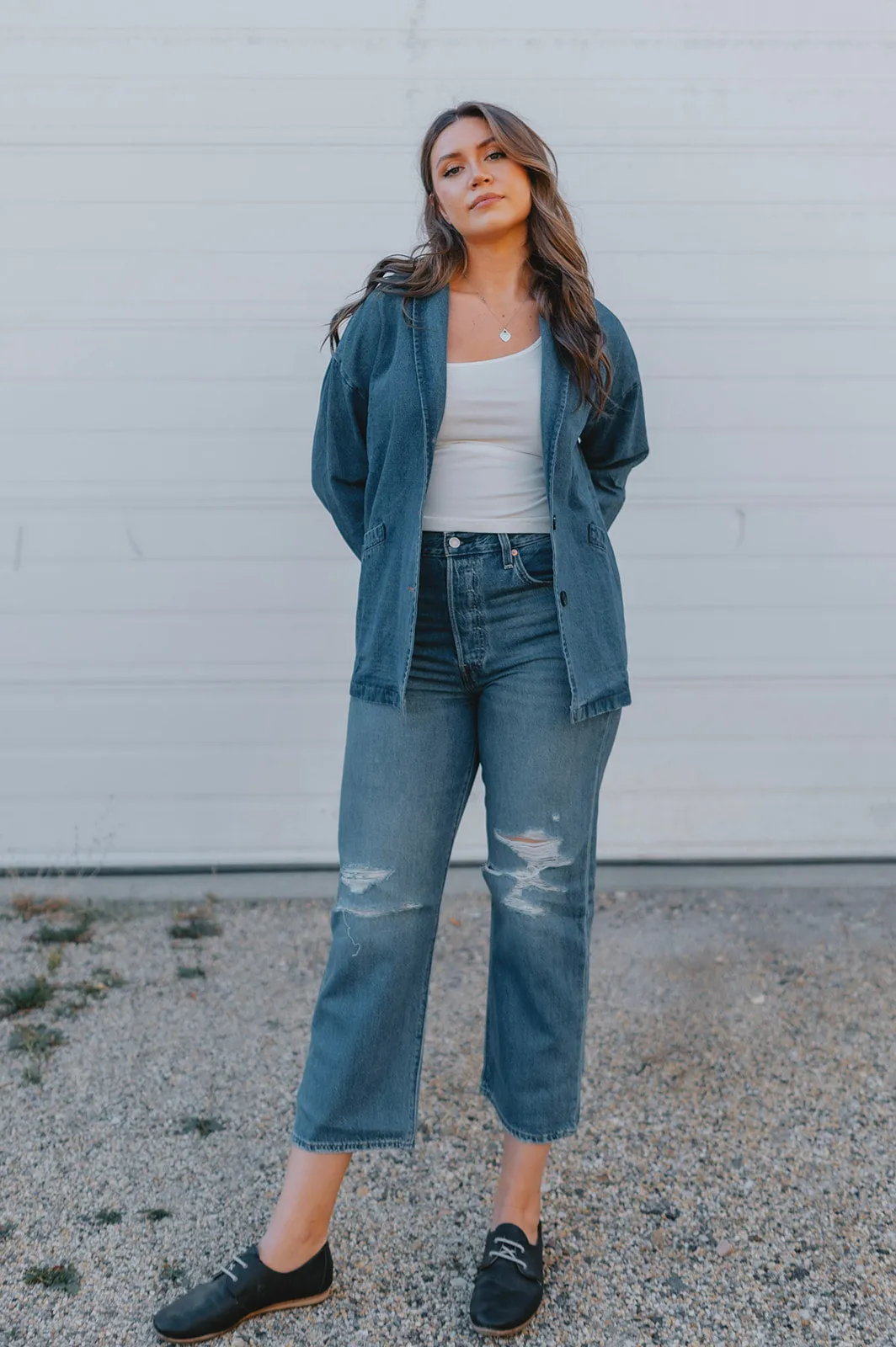 The Lainey Denim Blazer