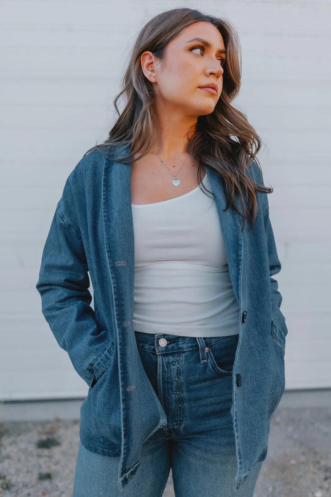 The Lainey Denim Blazer