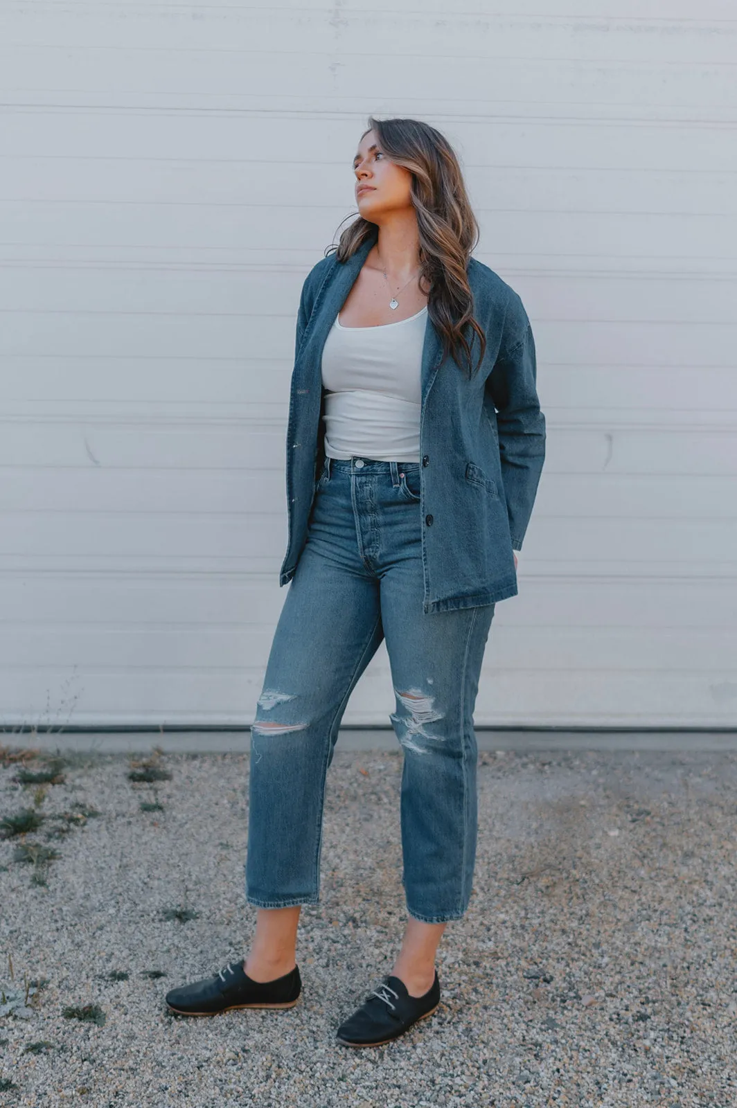 The Lainey Denim Blazer