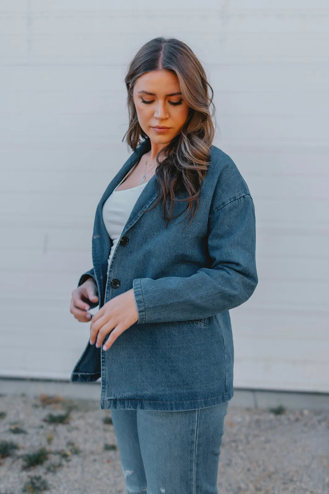 The Lainey Denim Blazer